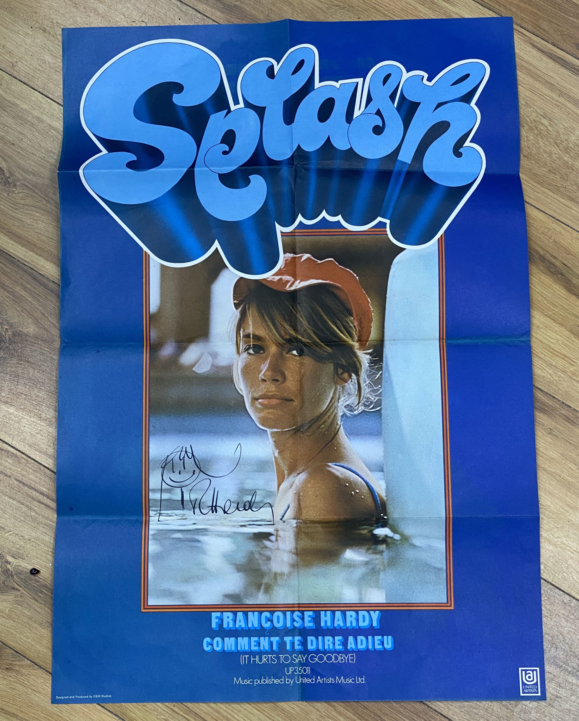 Francois Hardy, Splash poster, signed
